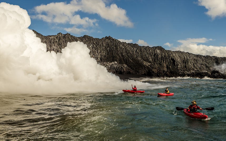 Kayak Volcano Hawaii Kauai - Deadly Steam