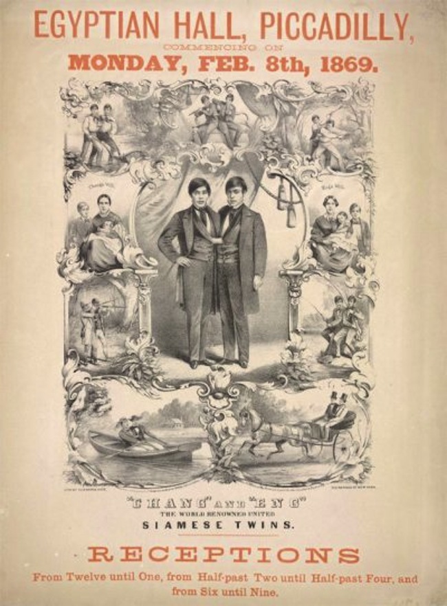 Victorian Freak Show Posters - Chang & Eng - Siamese Twins