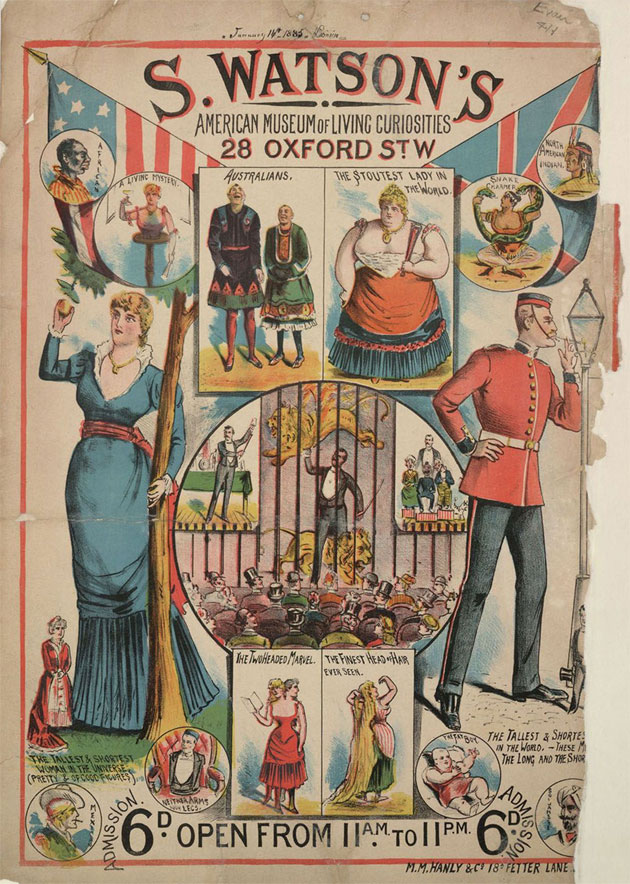 Victorian Freak Show Posters - S watson American Museum