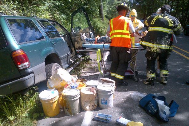 Paint Car SUV Crash Art Installation Accident - Emergency Services