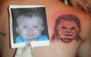 Terrifying baby tattos - harrowing