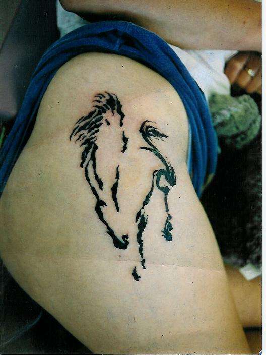 Bad Terrible Horse Tattoo - Drunk Tattooist