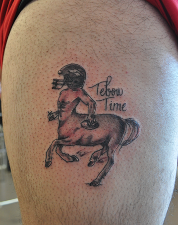 Bad Terrible Horse Tattoo - Tim Tebow Time American Football 