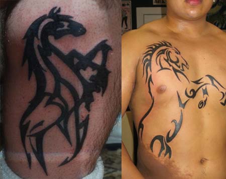 Bad Terrible Horse Tattoo - Tribal or Horse