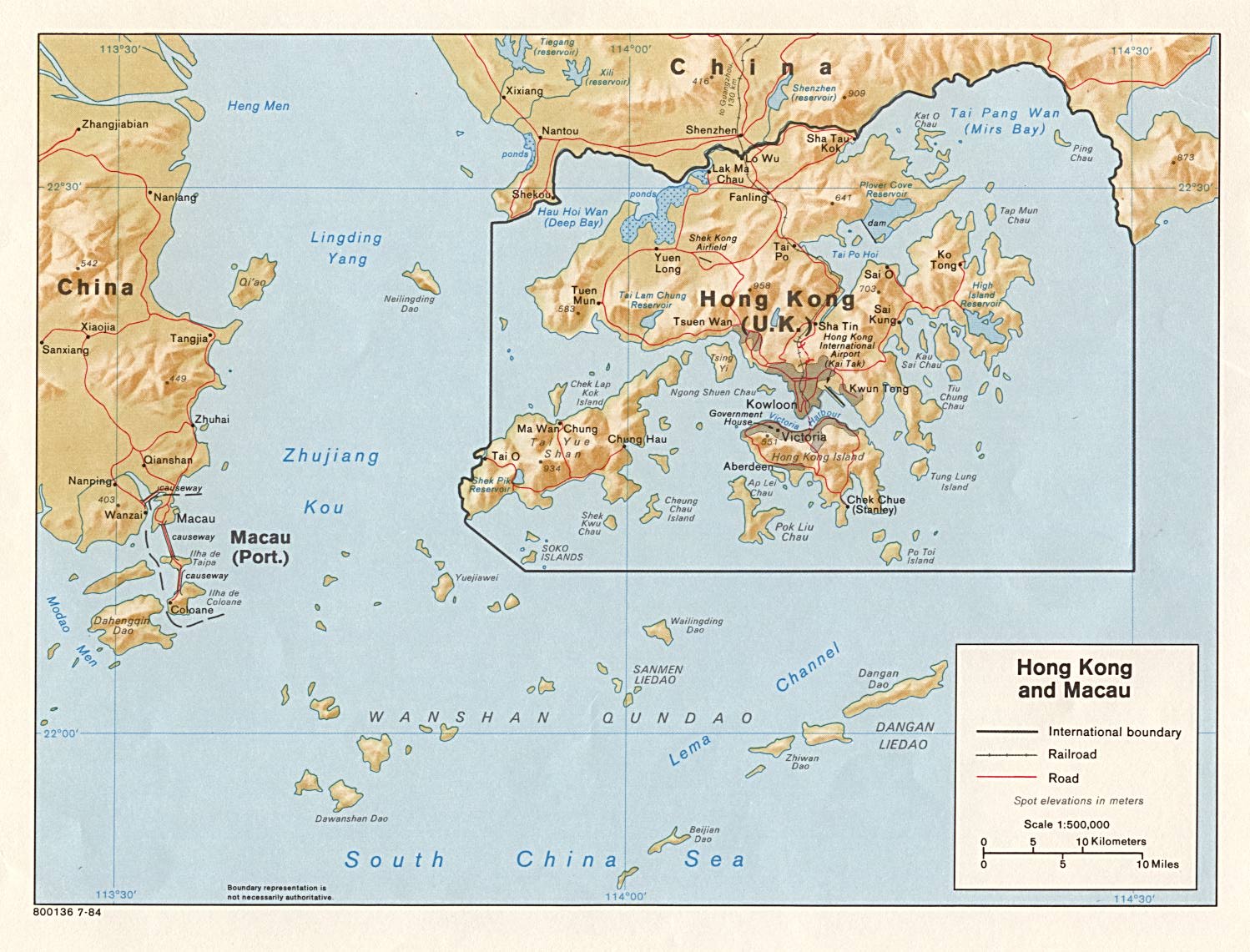 Macau Macao - Map with Hong Kong