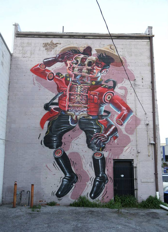 Exploded Street Art By Nychos - Cowboy
