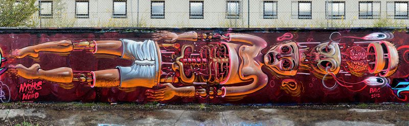 Exploded Street Art By Nychos - Human