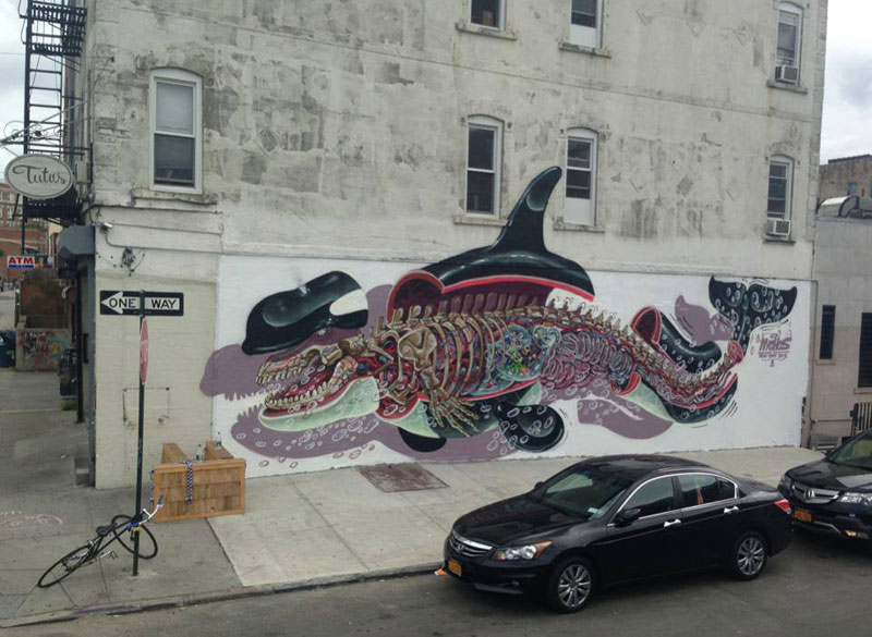 Exploded Street Art By Nychos - Killer Whale