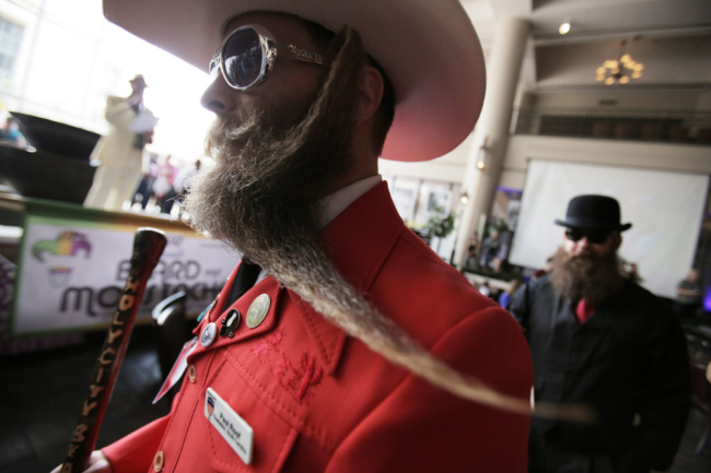 Fourth National Beard And Moustache Competition New Orleans - Two Contenders