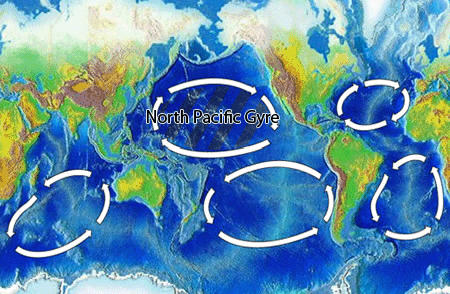 Great Pacific Garbage Patch - Pacific Trash Vortex - Map