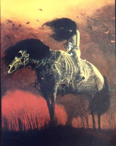 Zdzisław Beksiński - Polish Artist Visions Of Hell - bone horse