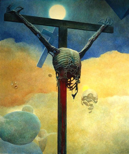 Zdzisław Beksiński - Polish Artist Visions Of Hell - cross 2
