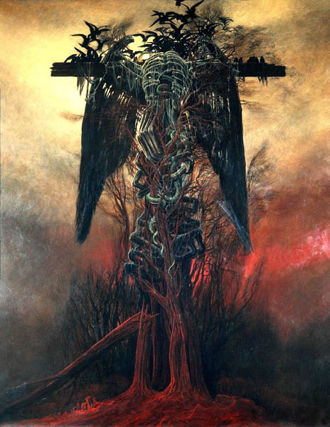 Zdzisław Beksiński - Polish Artist Visions Of Hell - cross